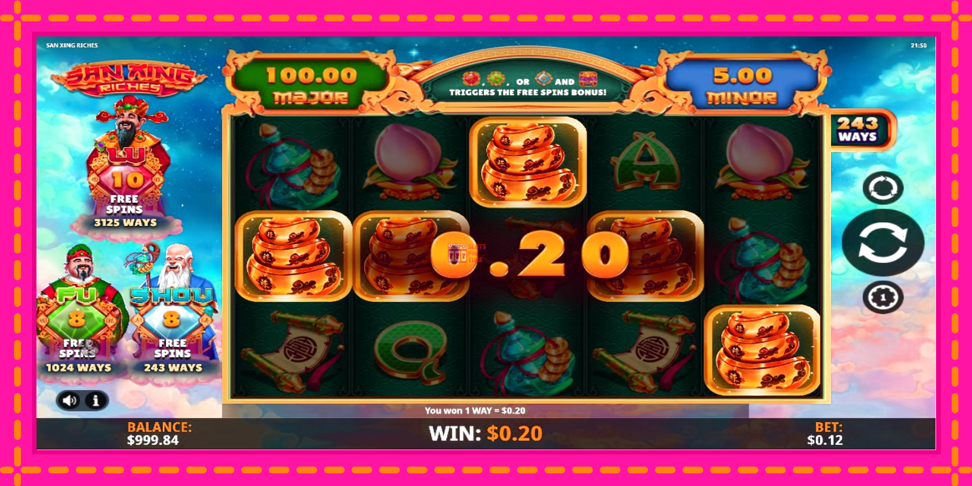 Slot machine San Xing Riches gratuitamente, immagine 4