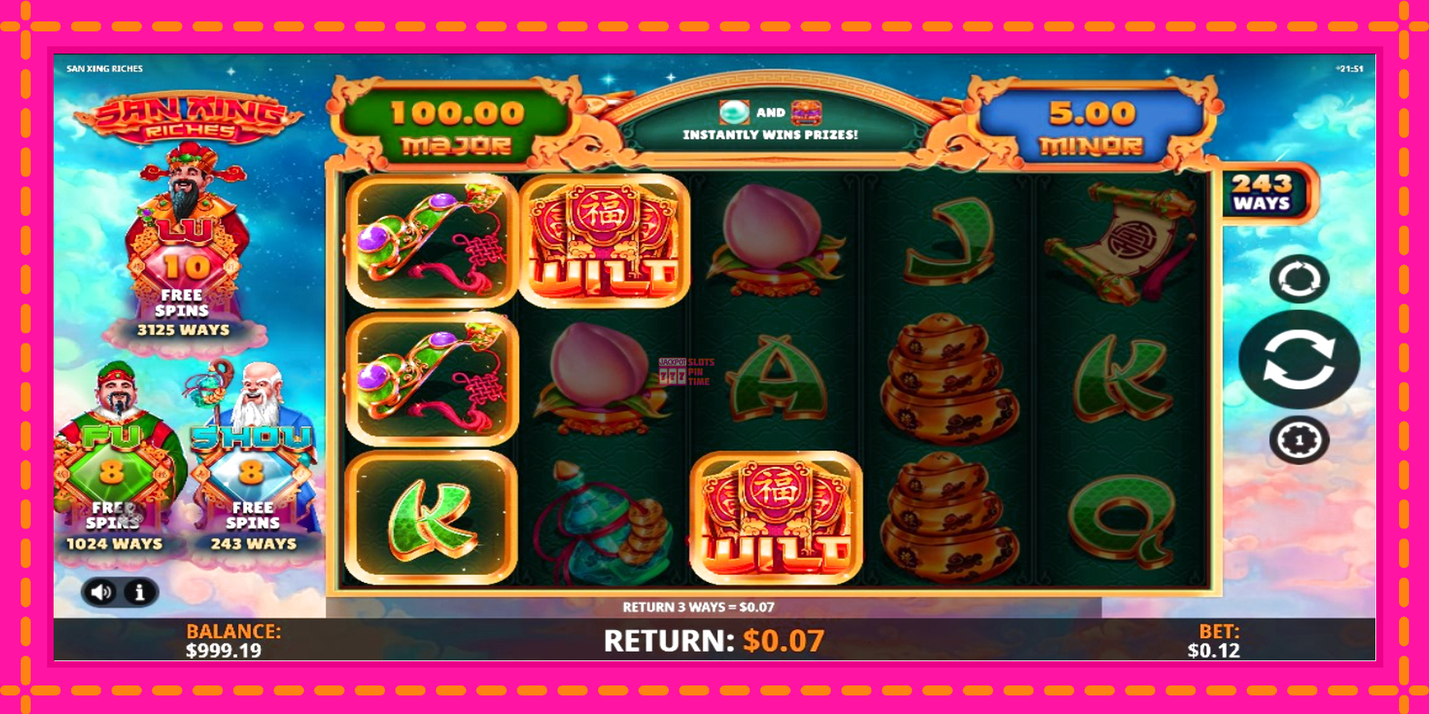 Slot machine San Xing Riches gratuitamente, immagine 5