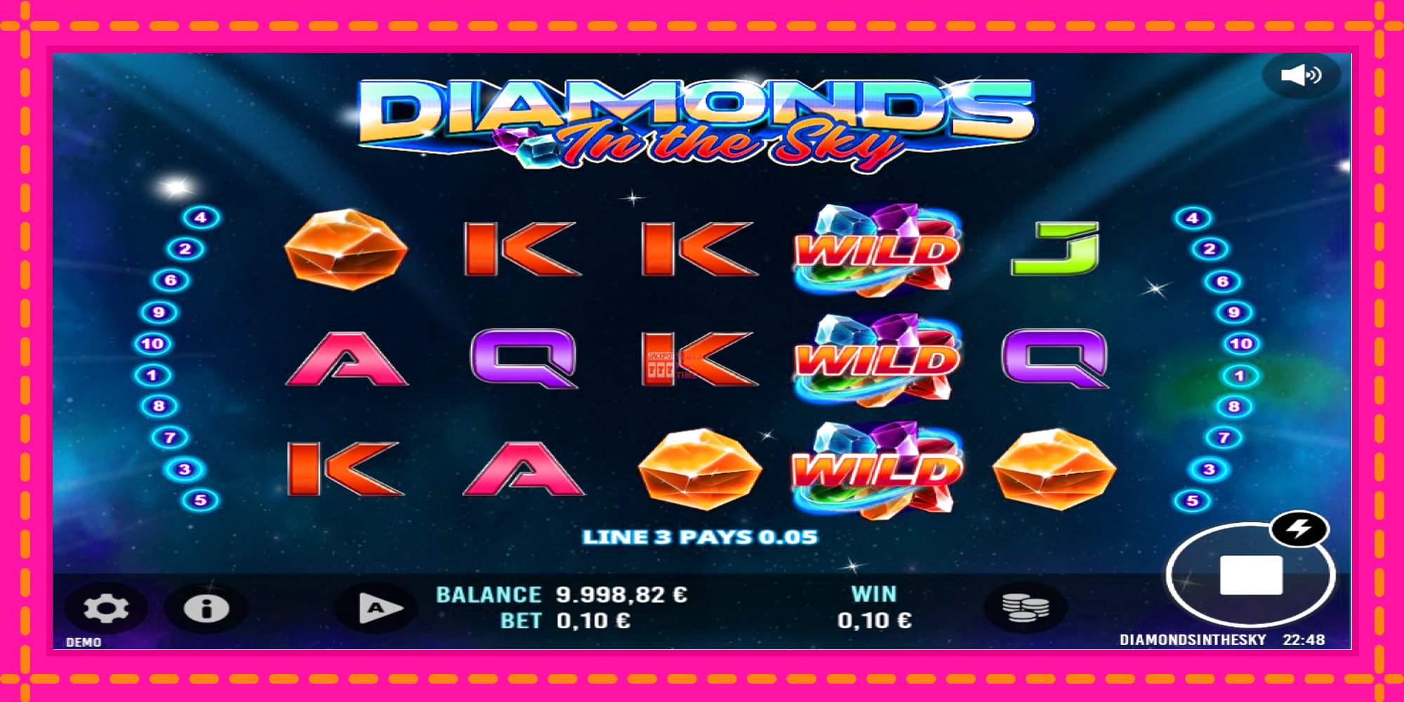 Slot machine Diamonds In The Sky gratuitamente, immagine 3