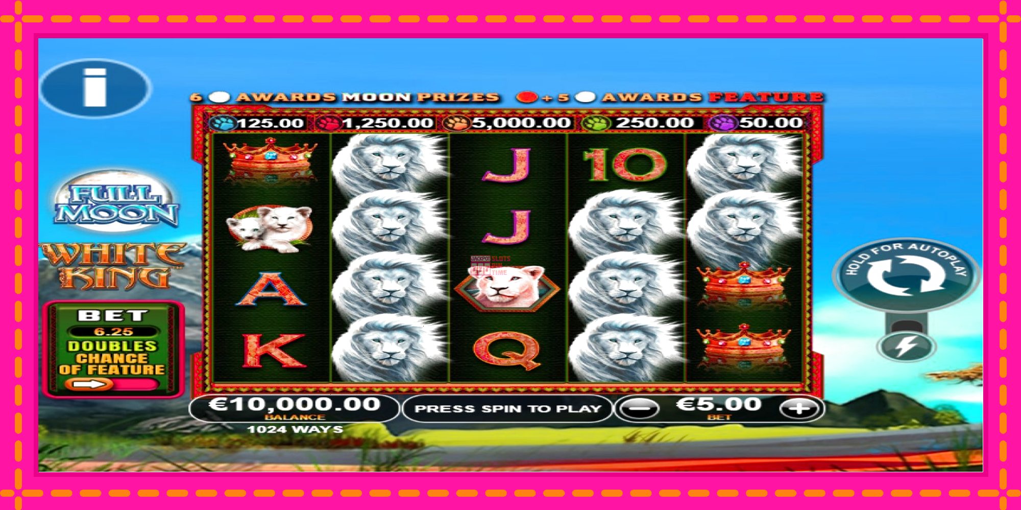 Slot machine Full Moon: White King PowerPlay Jackpot gratuitamente, immagine 1