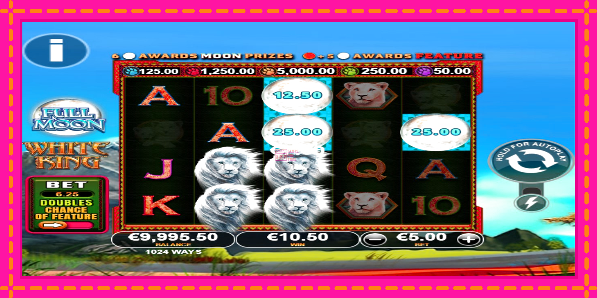 Slot machine Full Moon: White King PowerPlay Jackpot gratuitamente, immagine 2