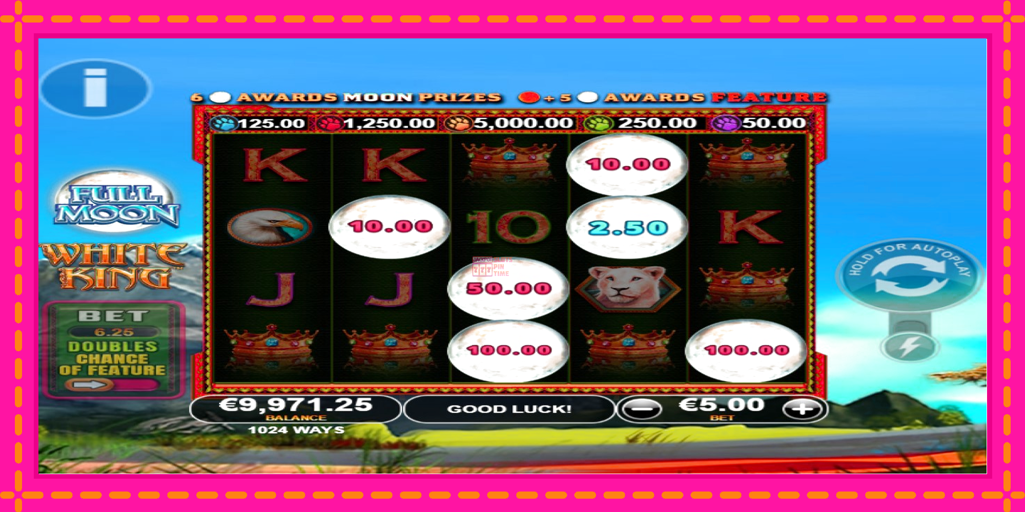 Slot machine Full Moon: White King PowerPlay Jackpot gratuitamente, immagine 3