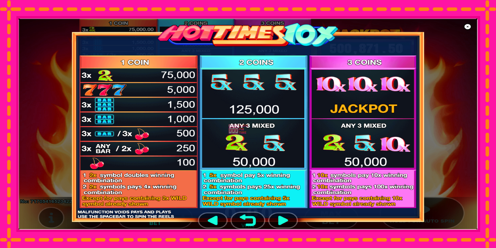 Slot machine Hot Times 10x gratuitamente, immagine 5