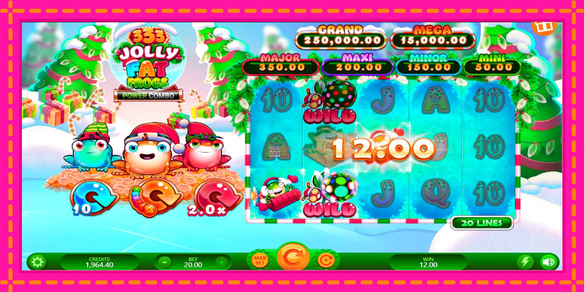 Slot machine 333 Jolly Fat Frogs Power Combo gratuitamente, immagine 5