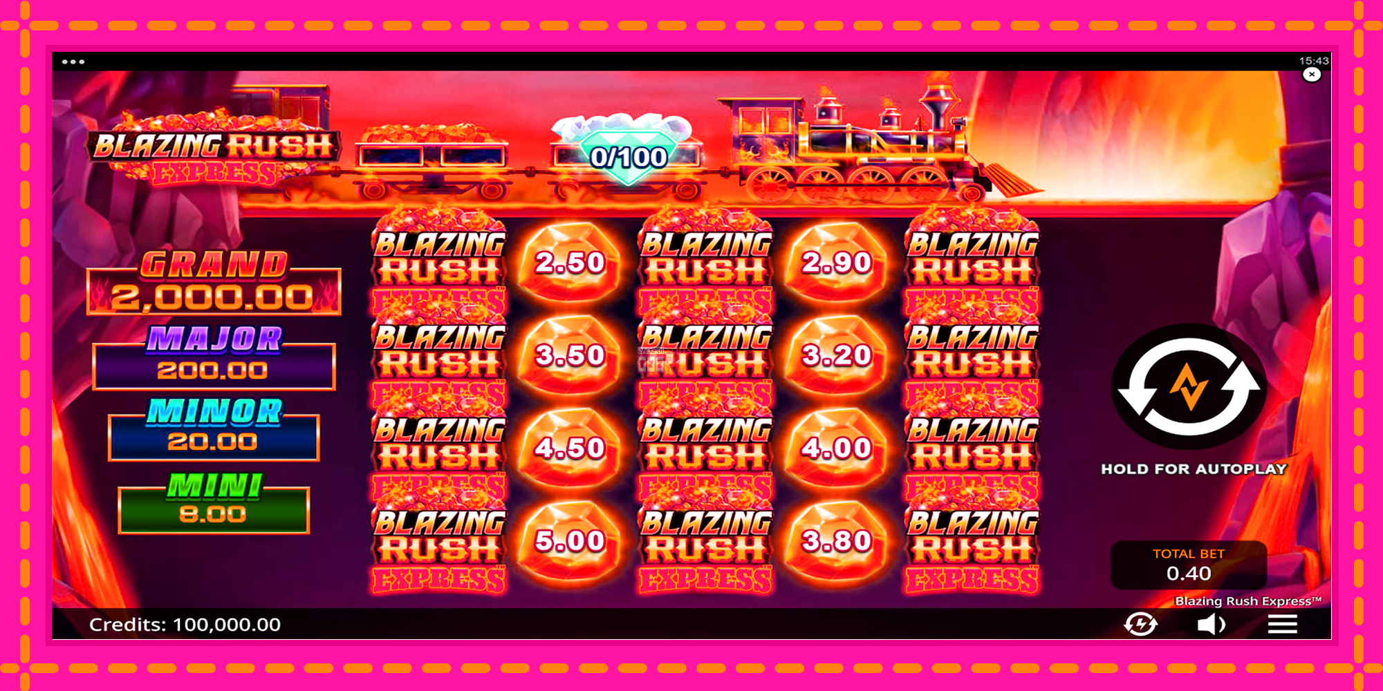 Slot machine Blazing Rush Express gratuitamente, immagine 1