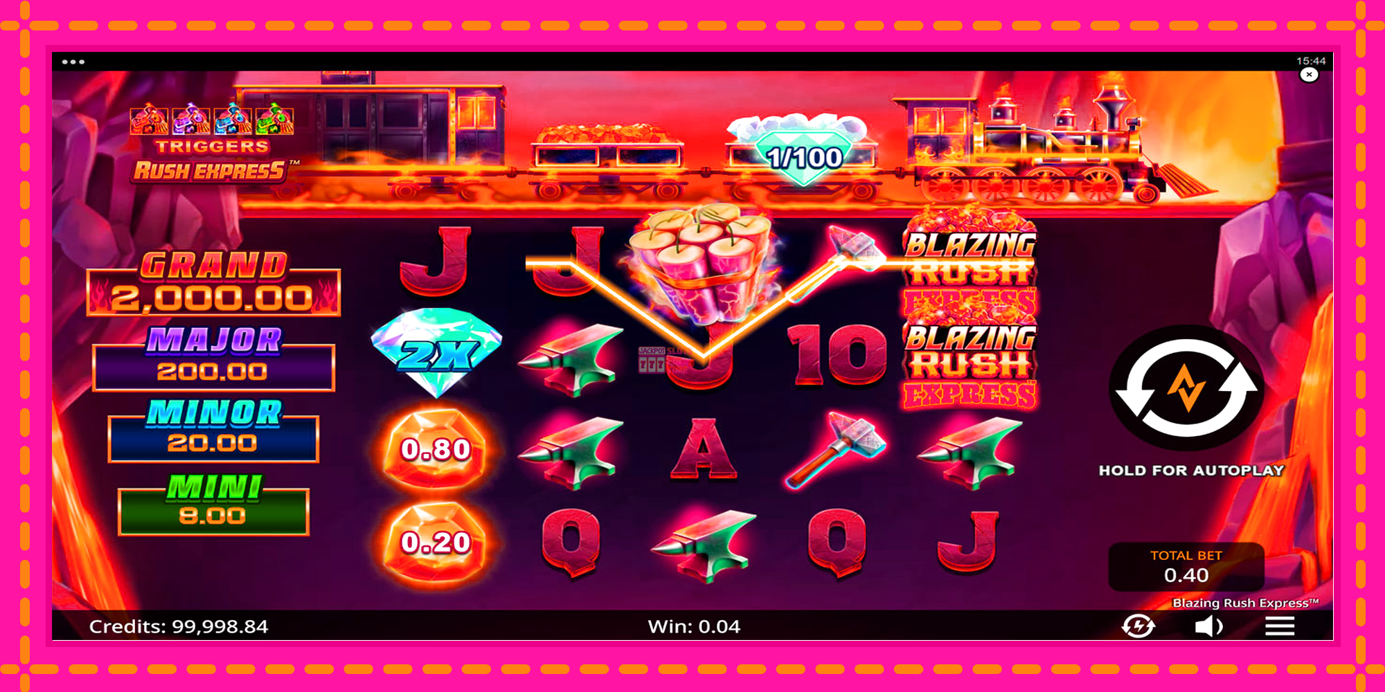 Slot machine Blazing Rush Express gratuitamente, immagine 3