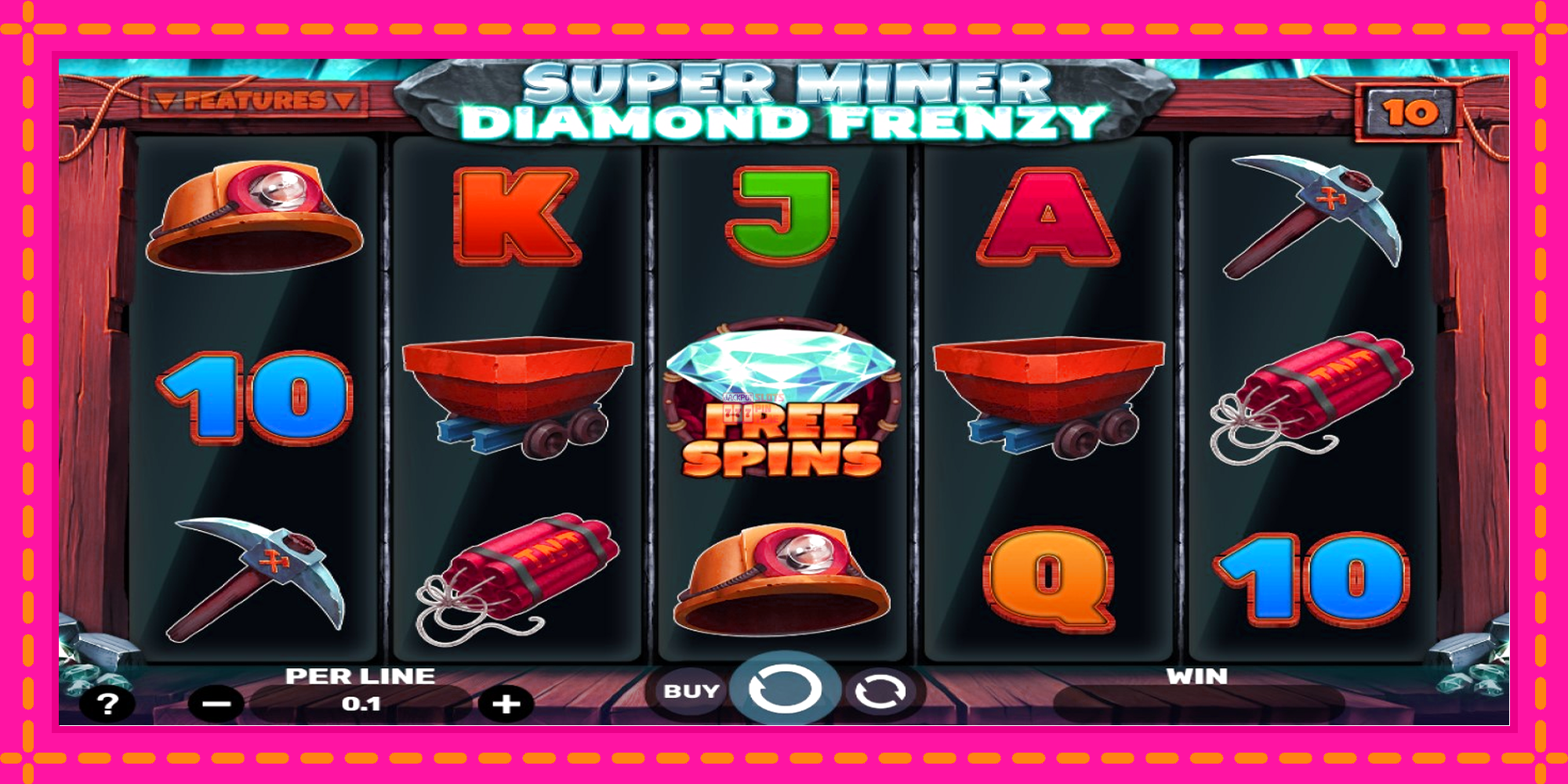 Slot machine Super Miner - Diamond Frenzy gratuitamente, immagine 1