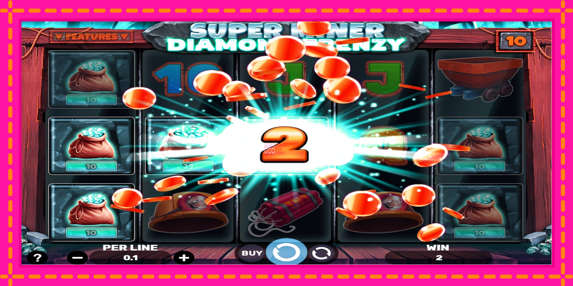 Slot machine Super Miner - Diamond Frenzy gratuitamente, immagine 3