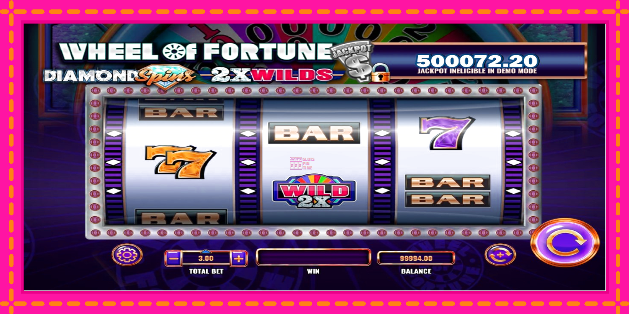 Slot machine Wheel of Fortune Diamond Spins 2x Wilds gratuitamente, immagine 2