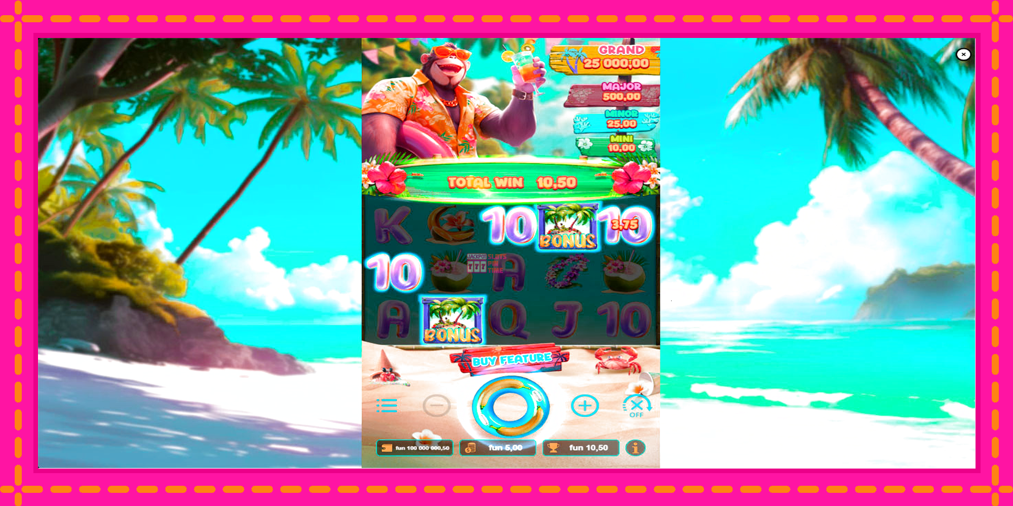 Slot machine Surf Monkey gratuitamente, immagine 2