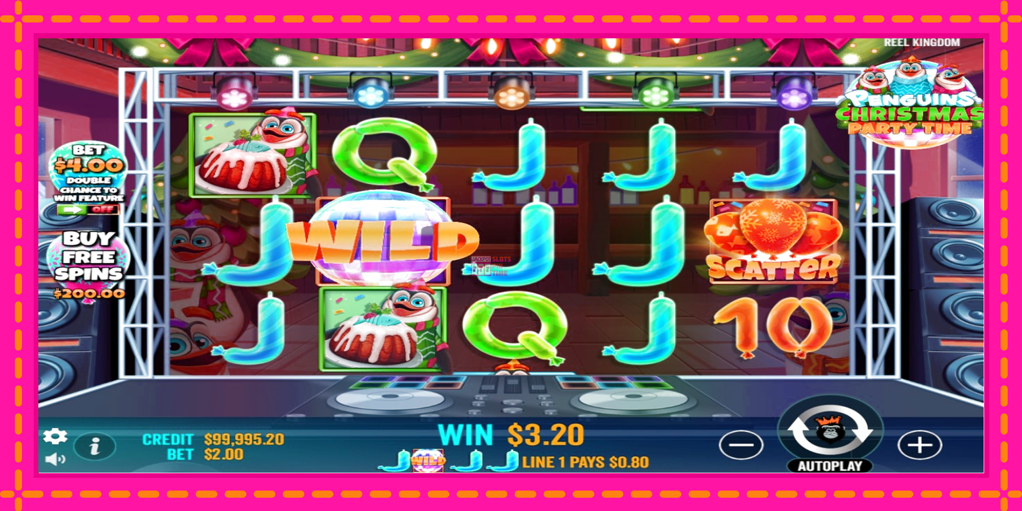 Slot machine Penguins Christmas Party Time gratuitamente, immagine 3