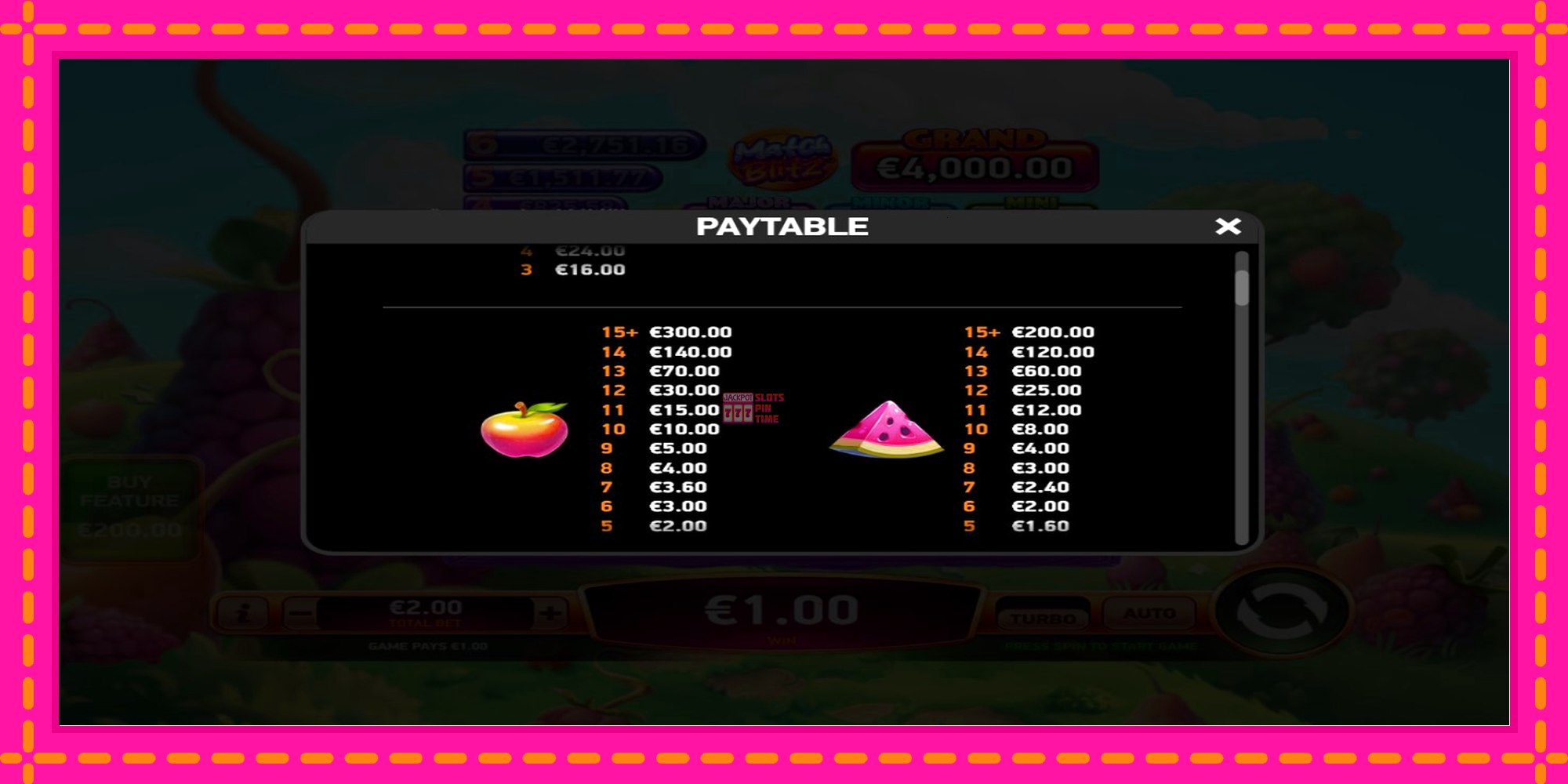 Slot machine Giga Match Fruits gratuitamente, immagine 5