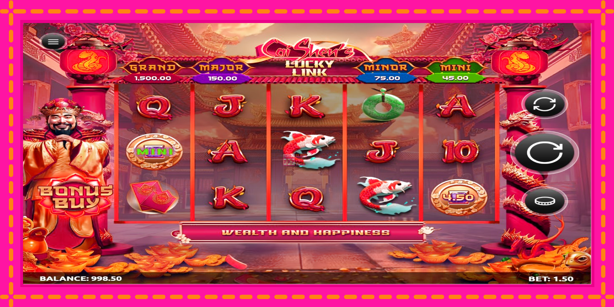 Slot machine Caishens Lucky Link gratuitamente, immagine 2