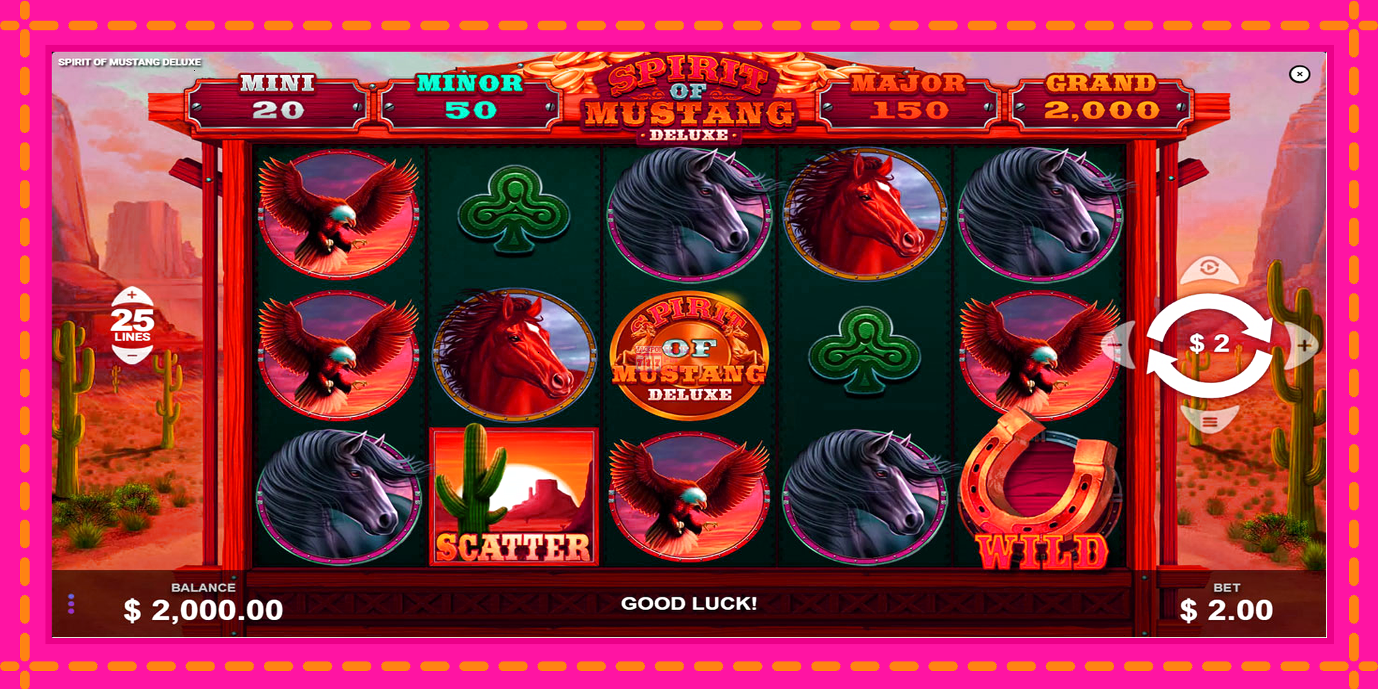 Slot machine Spirit of Mustang Deluxe gratuitamente, immagine 1