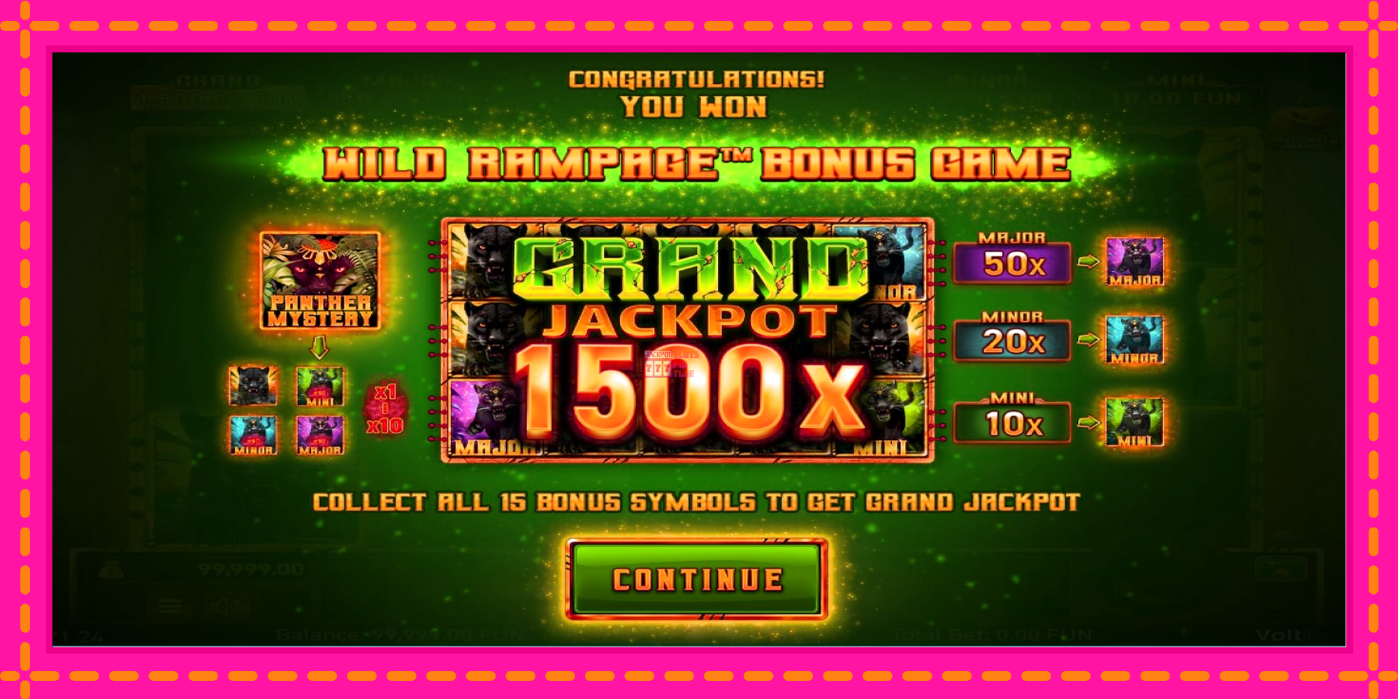 Slot machine Mighty Wild: Panther Grand Gold Edition Halloween Jackpots gratuitamente, immagine 3