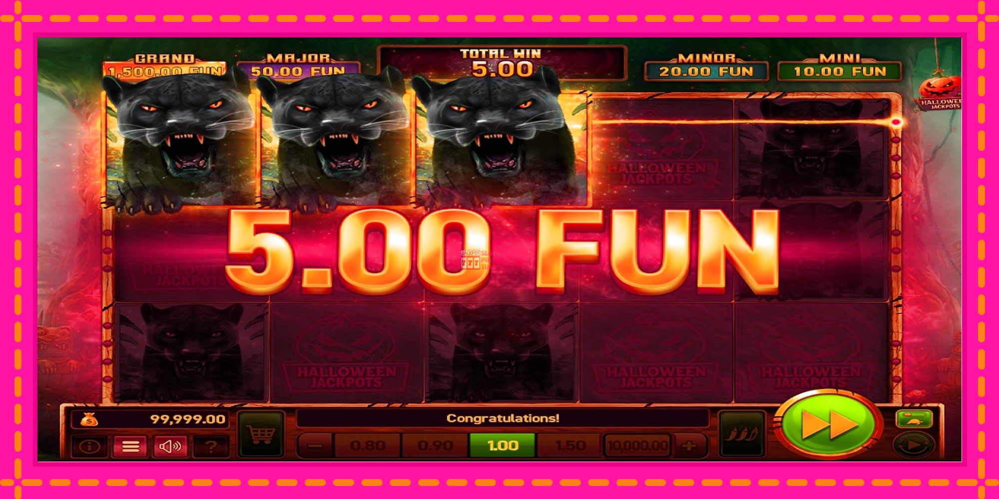 Slot machine Mighty Wild: Panther Grand Gold Edition Halloween Jackpots gratuitamente, immagine 4