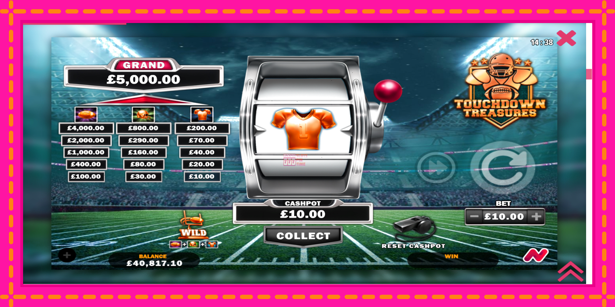 Slot machine Touchdown Treasures gratuitamente, immagine 3