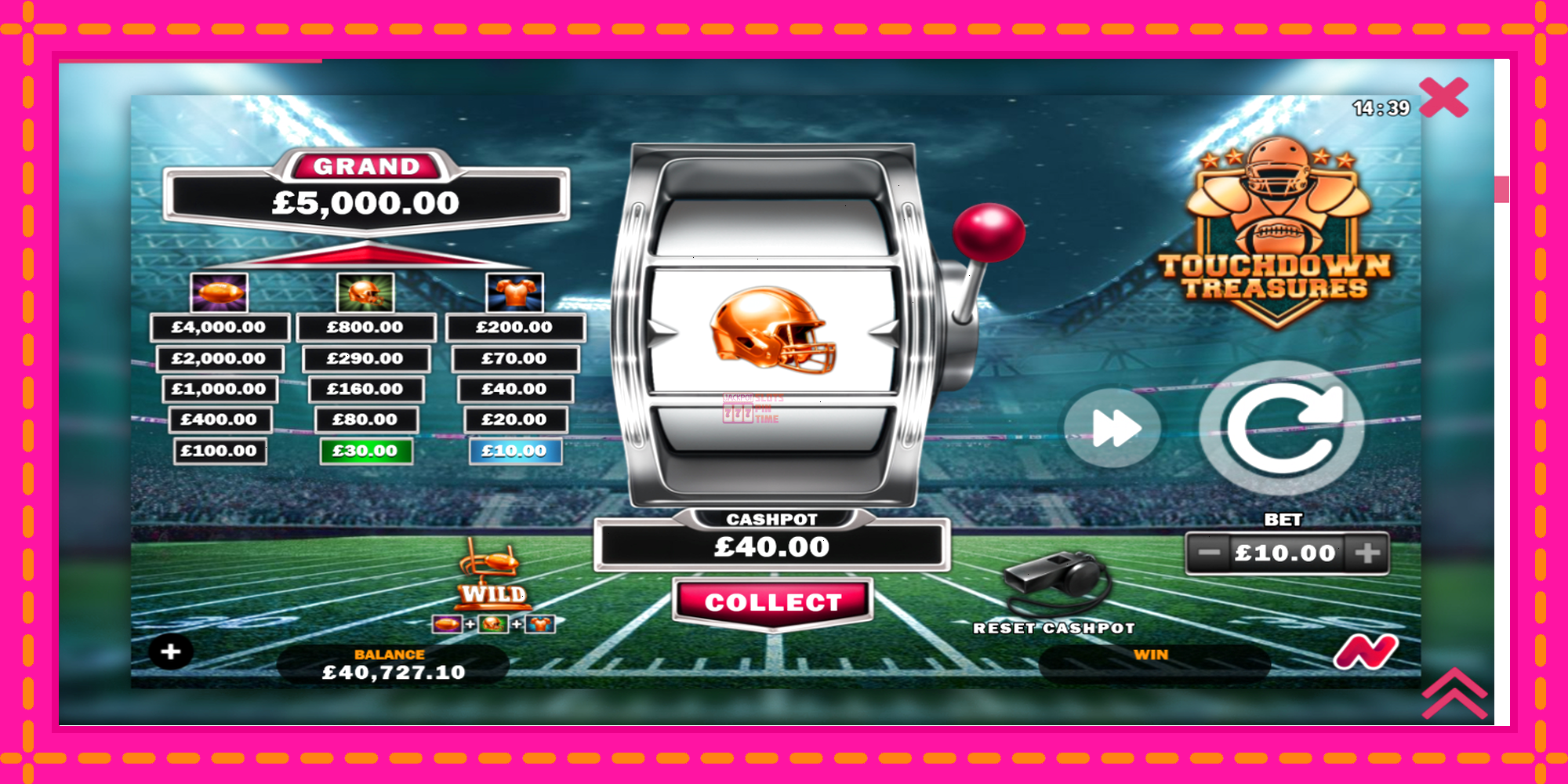 Slot machine Touchdown Treasures gratuitamente, immagine 4