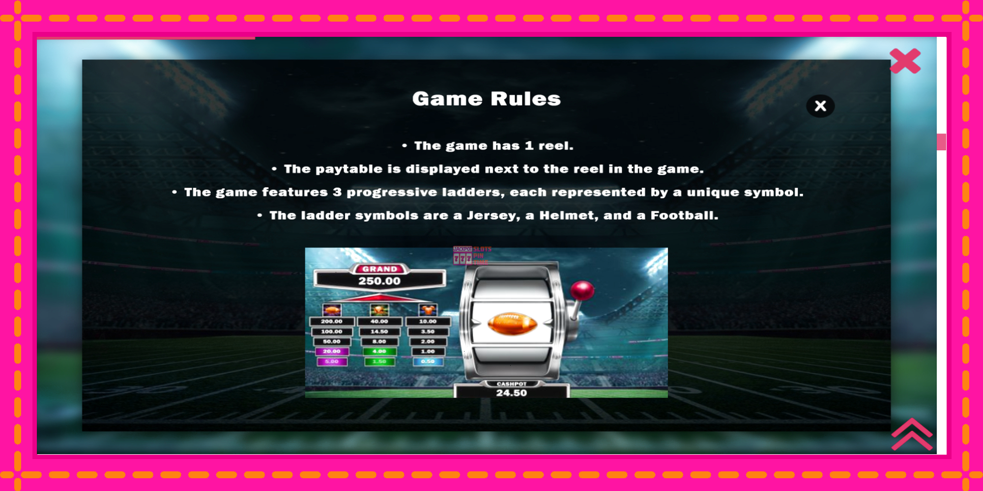 Slot machine Touchdown Treasures gratuitamente, immagine 5