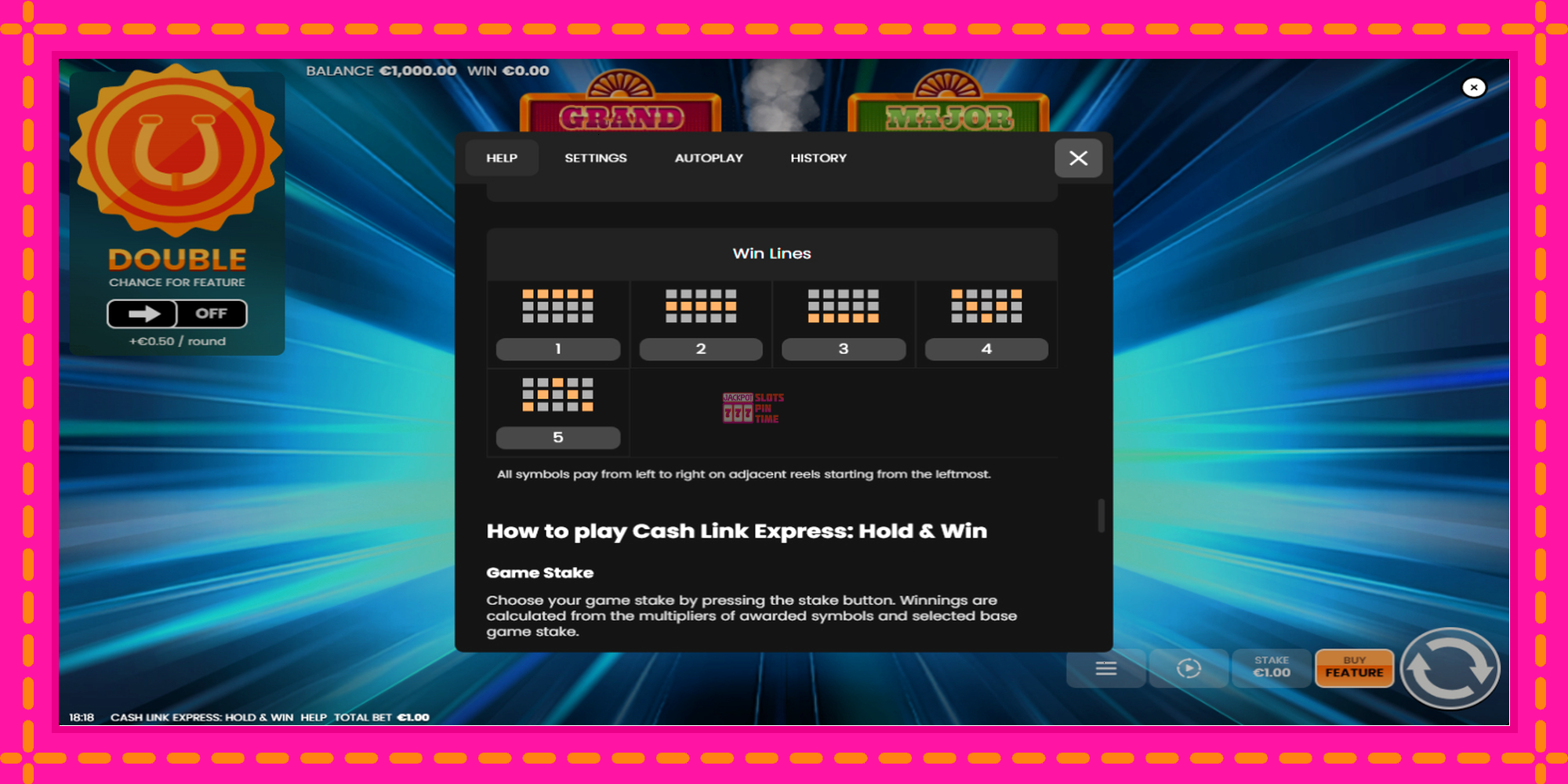 Slot machine Cash Link Express: Hold & Win gratuitamente, immagine 7