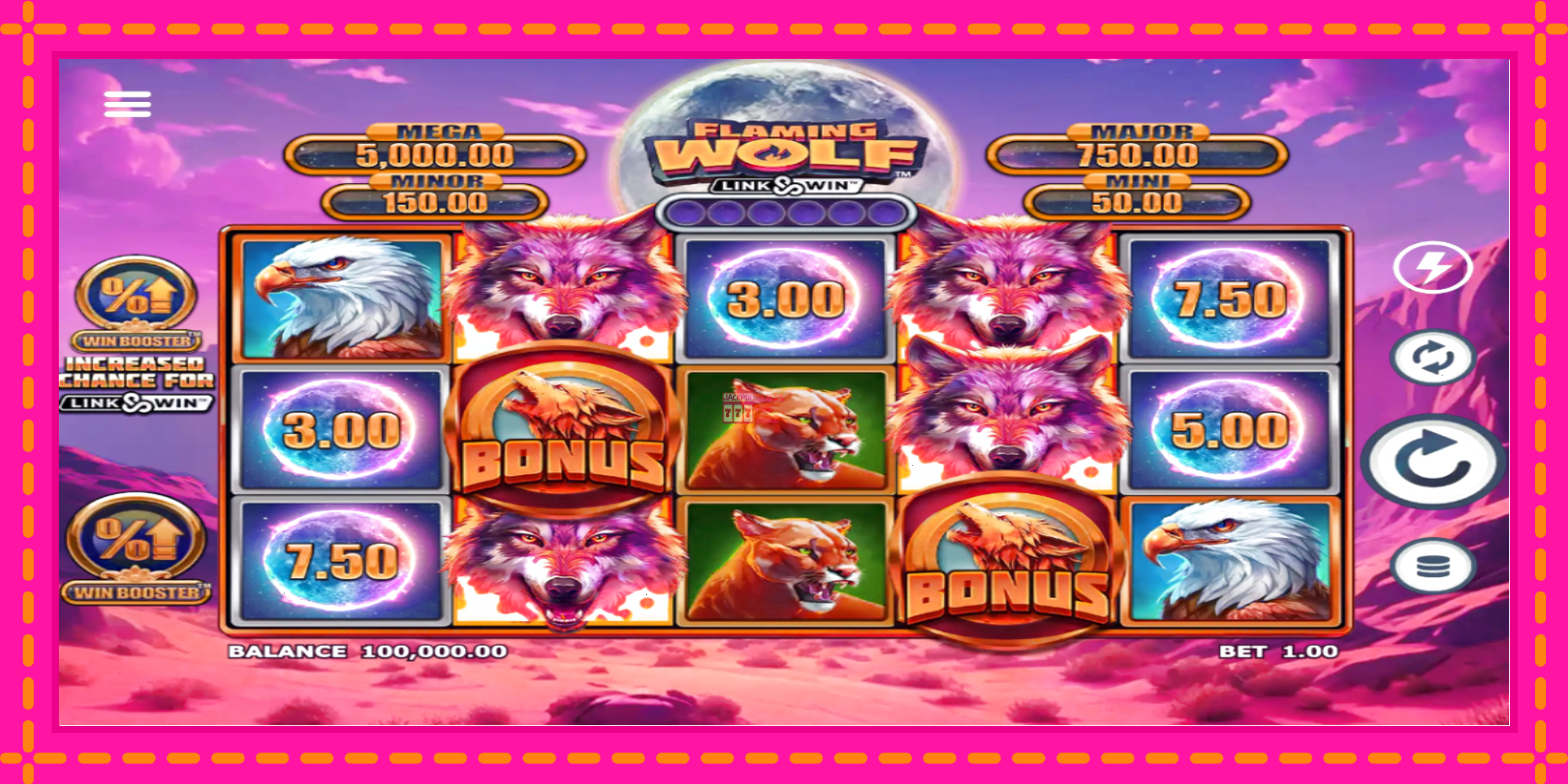 Slot machine Flaming Wolf Link & Win gratuitamente, immagine 2