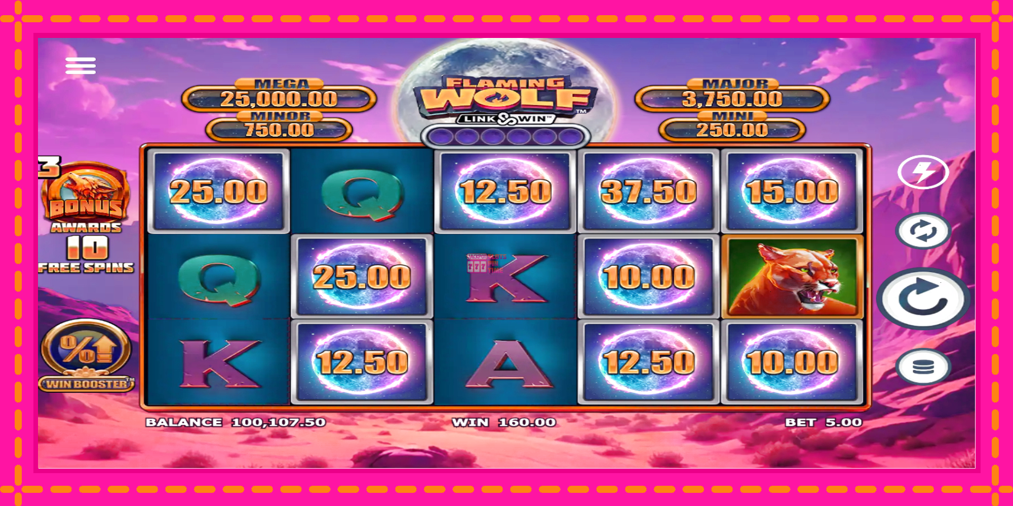 Slot machine Flaming Wolf Link & Win gratuitamente, immagine 4