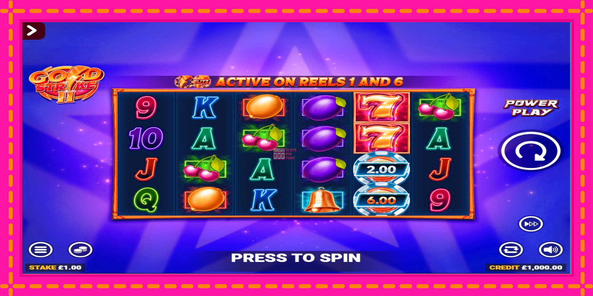 Slot machine Gold Strike II Rapid Fire Jackpots gratuitamente, immagine 2