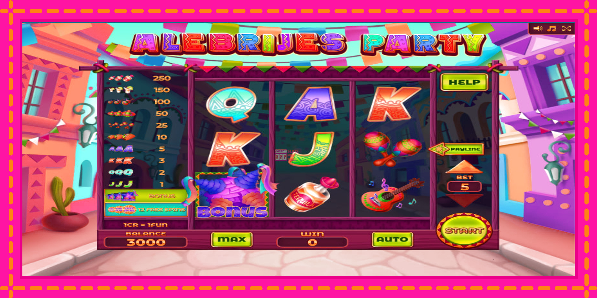 Slot machine Alebrijes Party 3x3 gratuitamente, immagine 1