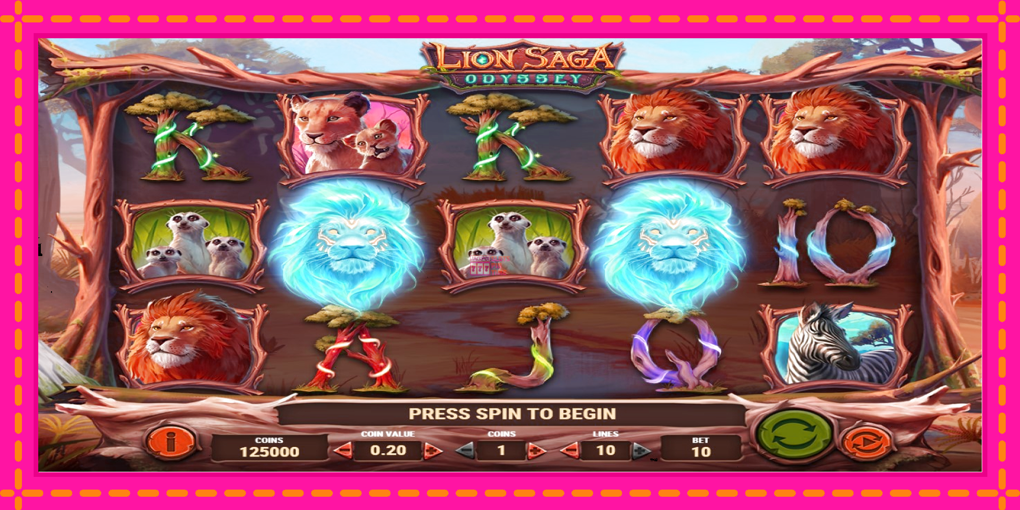 Slot machine Lion Saga Odyssey gratuitamente, immagine 1