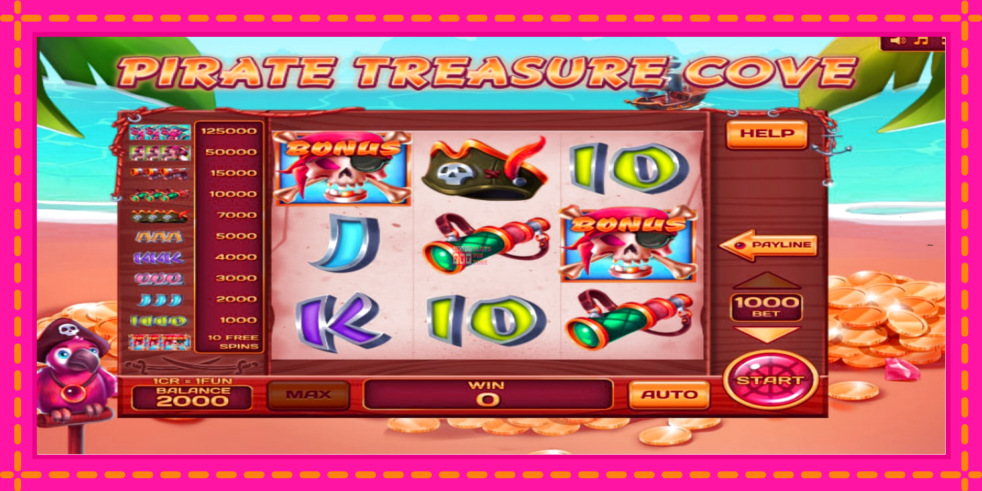 Slot machine Pirate Treasure Cove Pull Tabs gratuitamente, immagine 2