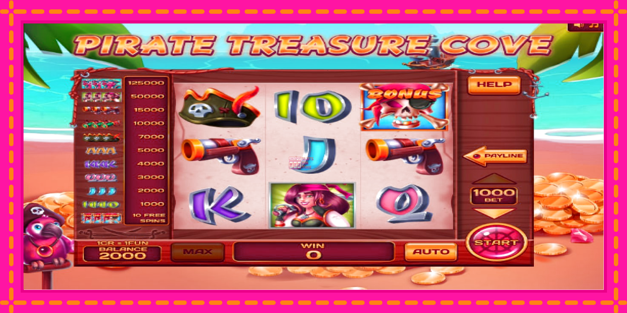 Slot machine Pirate Treasure Cove Pull Tabs gratuitamente, immagine 3