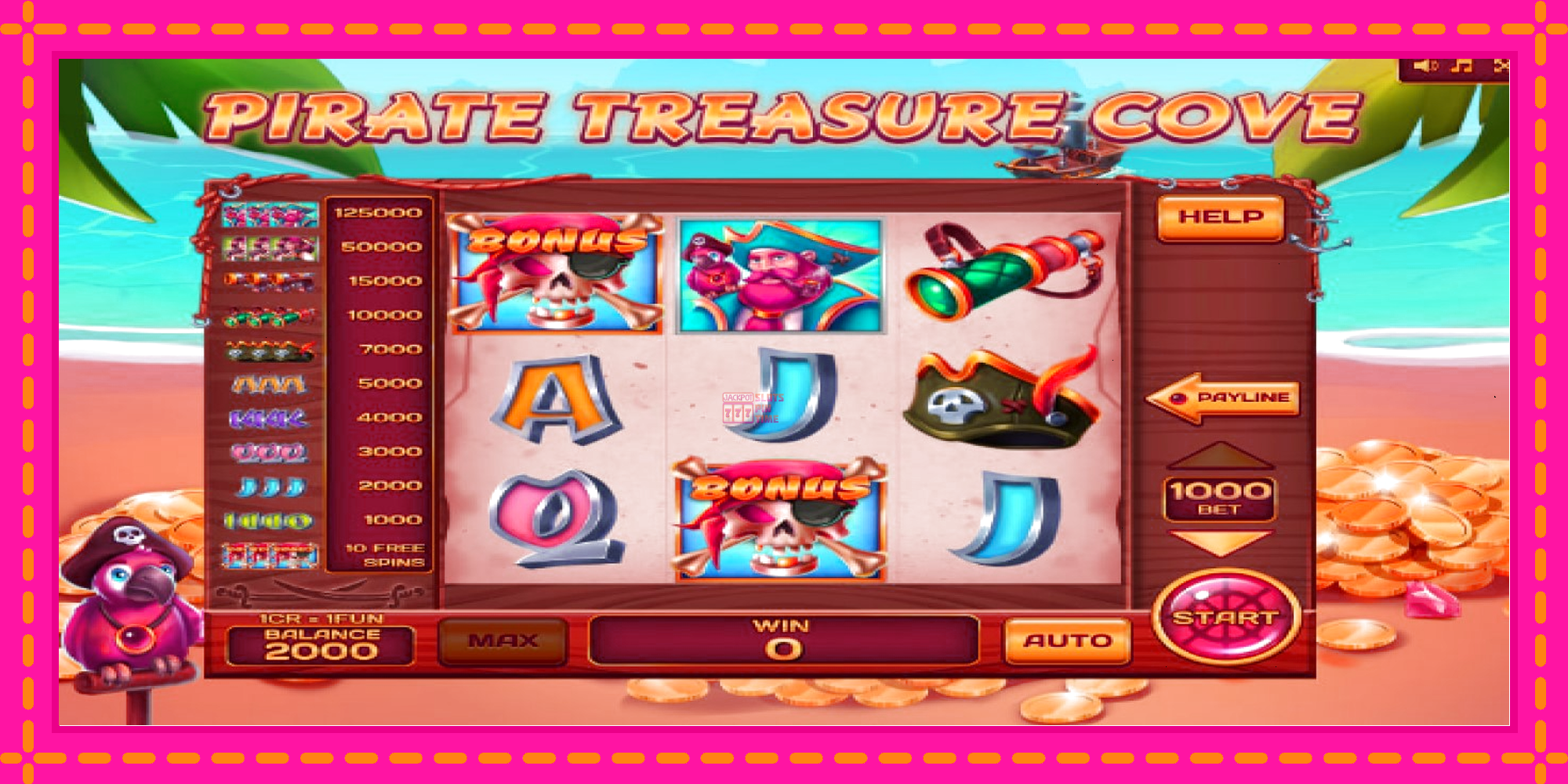 Slot machine Pirate Treasure Cove Pull Tabs gratuitamente, immagine 4