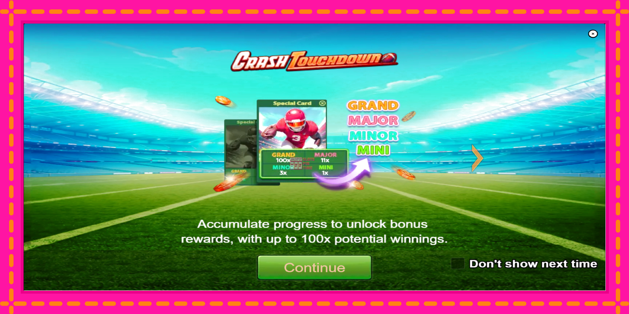 Slot machine Crash Touchdown gratuitamente, immagine 1