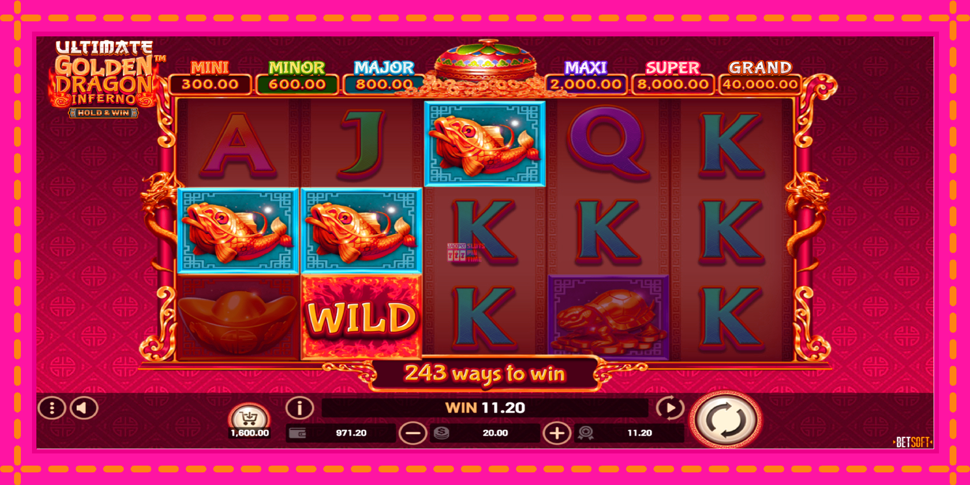 Slot machine Ultimate Golden Dragon Inferno gratuitamente, immagine 3