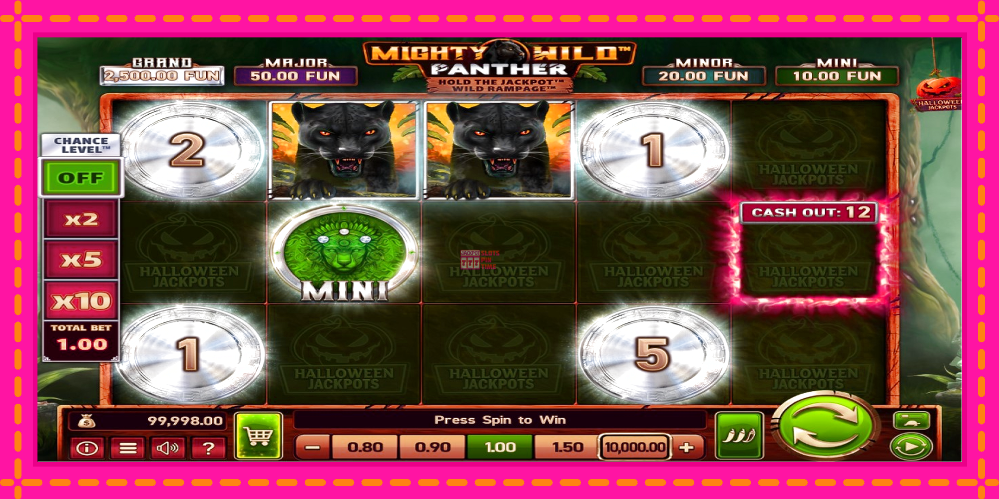 Slot machine Mighty Wild: Panther Grand Platinum Edition Halloween Jackpots gratuitamente, immagine 2