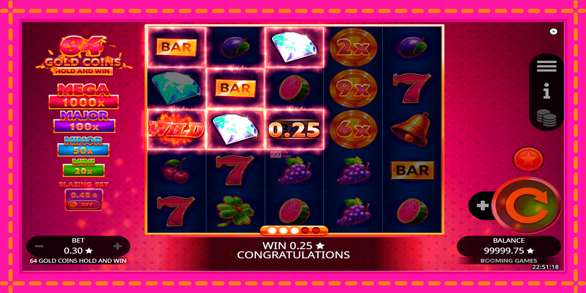 Slot machine 64 Gold Coins Hold and Win gratuitamente, immagine 3