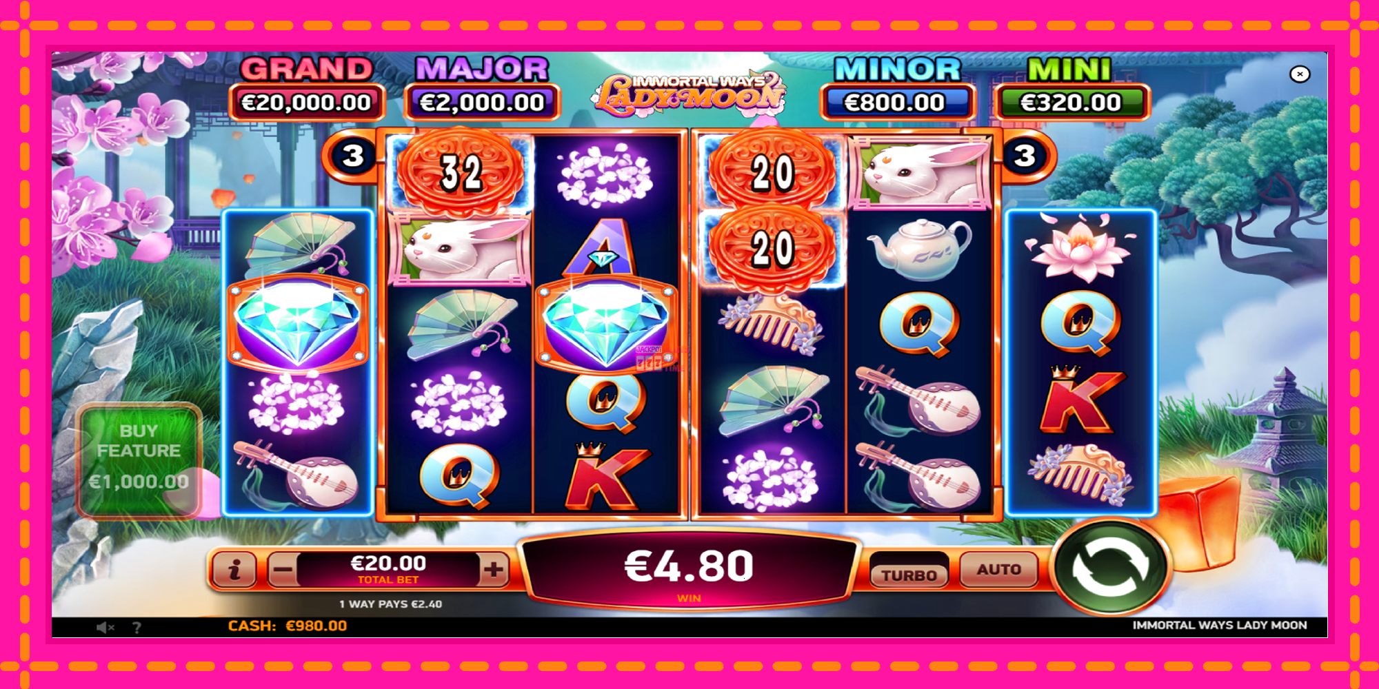 Slot machine Immortal Ways Lady Moon gratuitamente, immagine 3