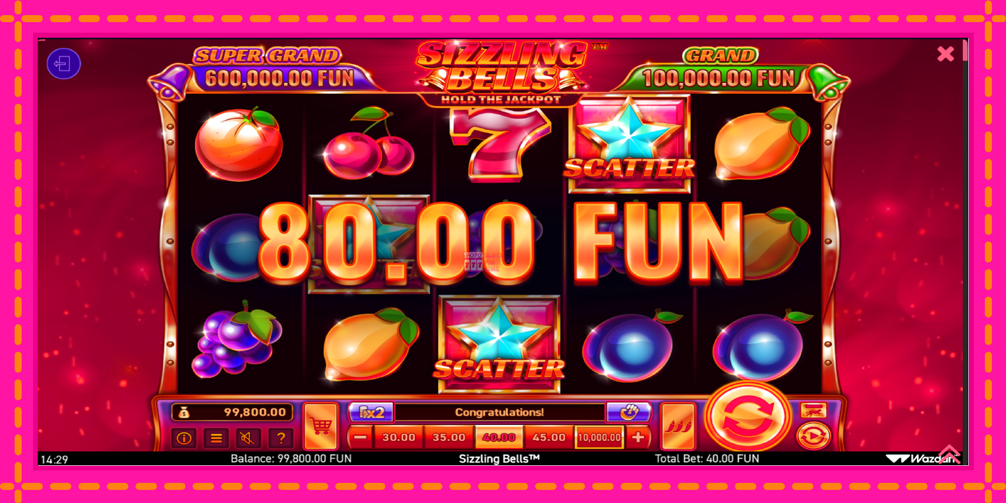 Slot machine Sizzling Bells gratuitamente, immagine 4