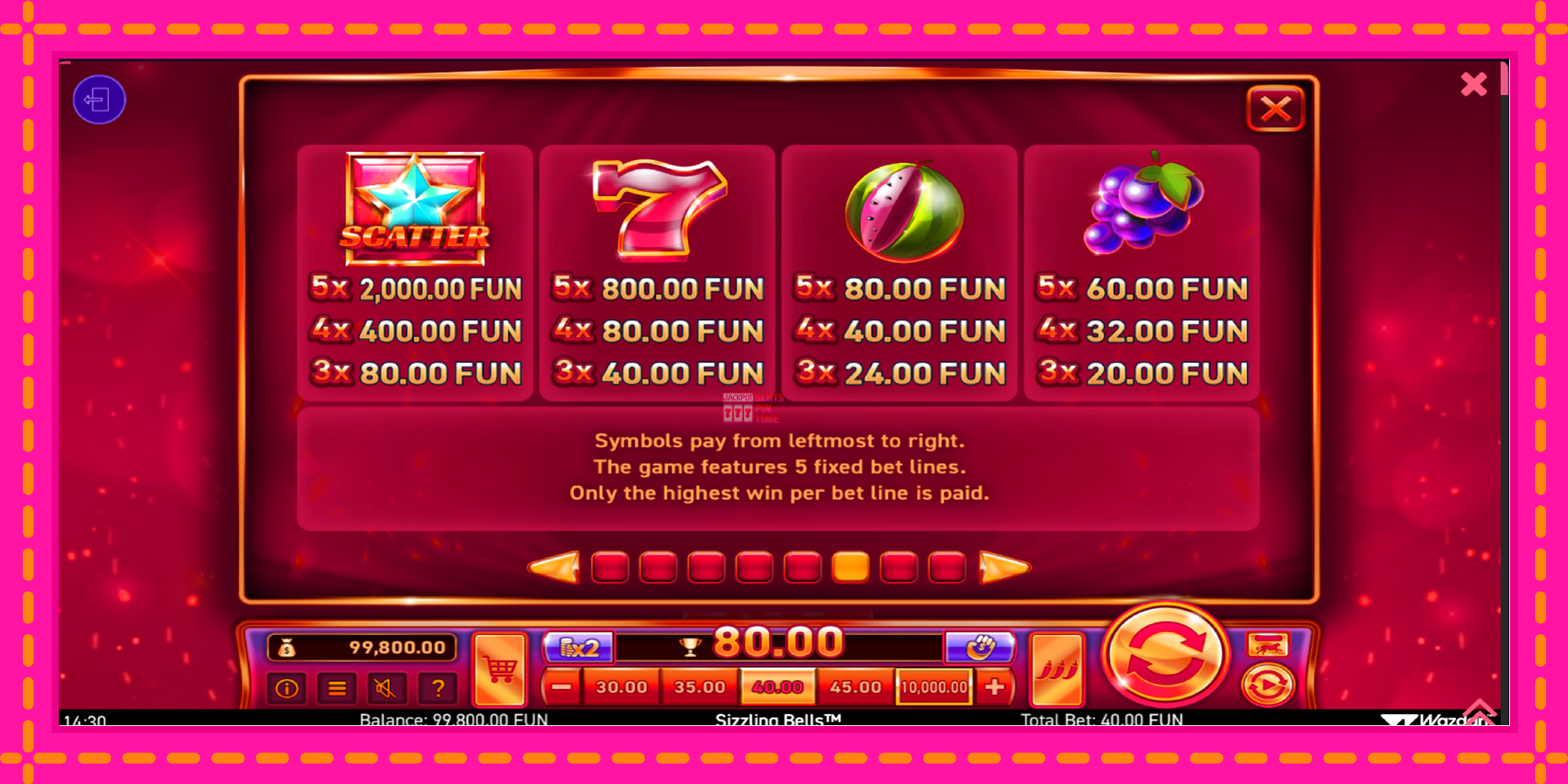 Slot machine Sizzling Bells gratuitamente, immagine 6