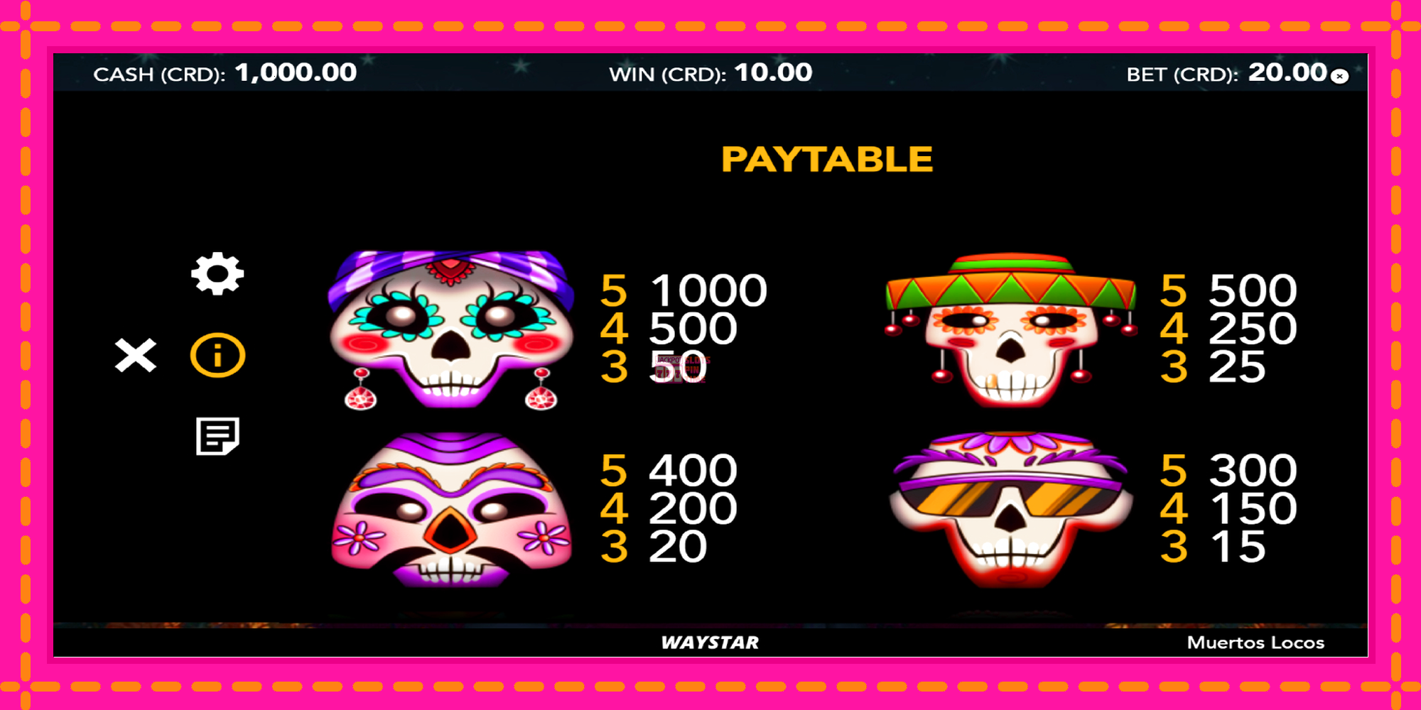 Slot machine Muertos Locos gratuitamente, immagine 5