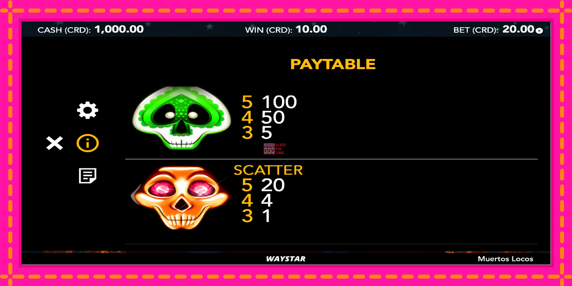 Slot machine Muertos Locos gratuitamente, immagine 6