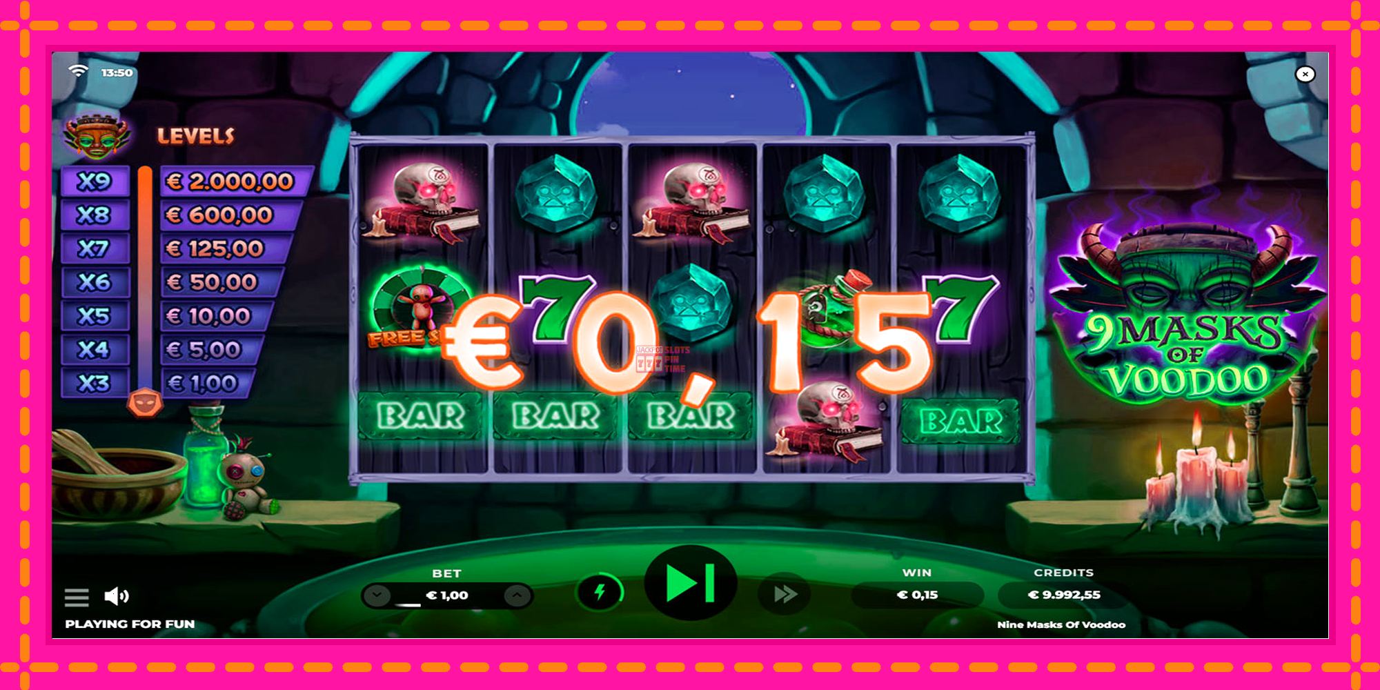 Slot machine 9 Masks of Voodoo gratuitamente, immagine 5