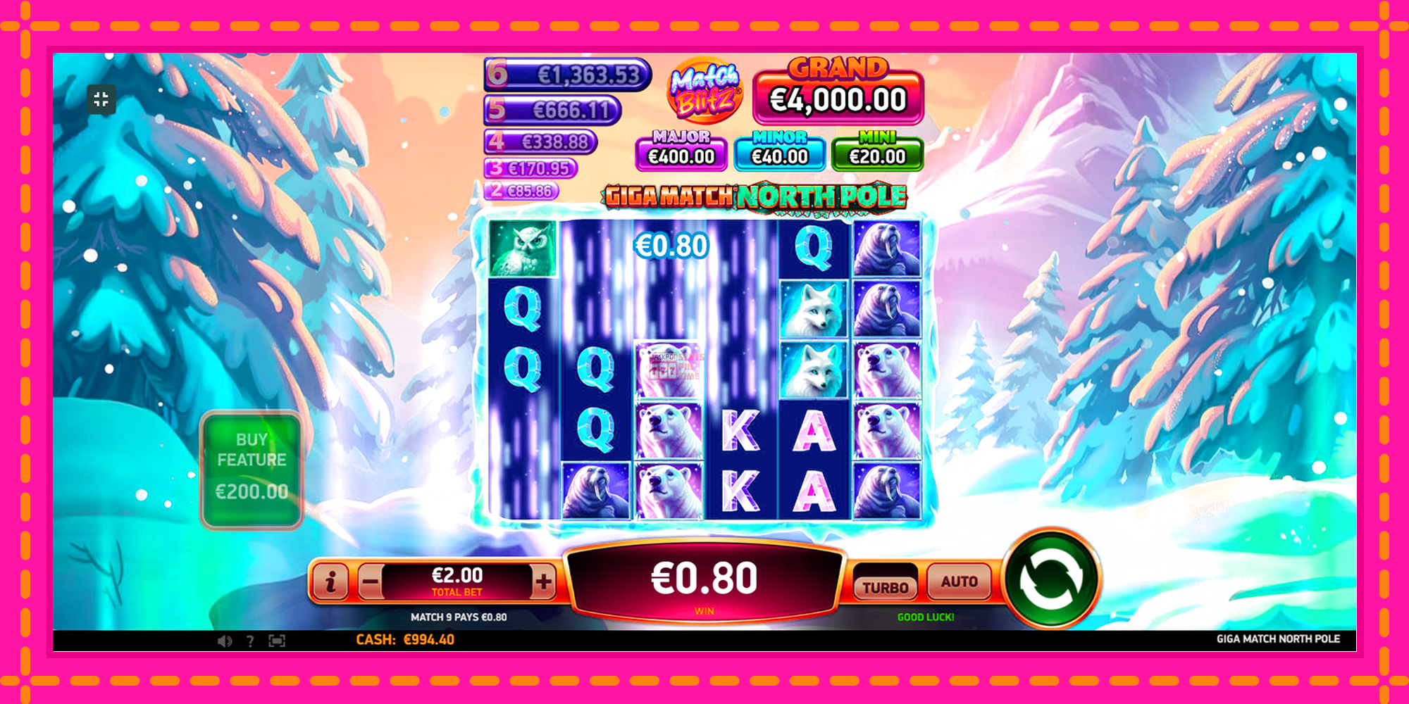 Slot machine Giga Match North Pole gratuitamente, immagine 2