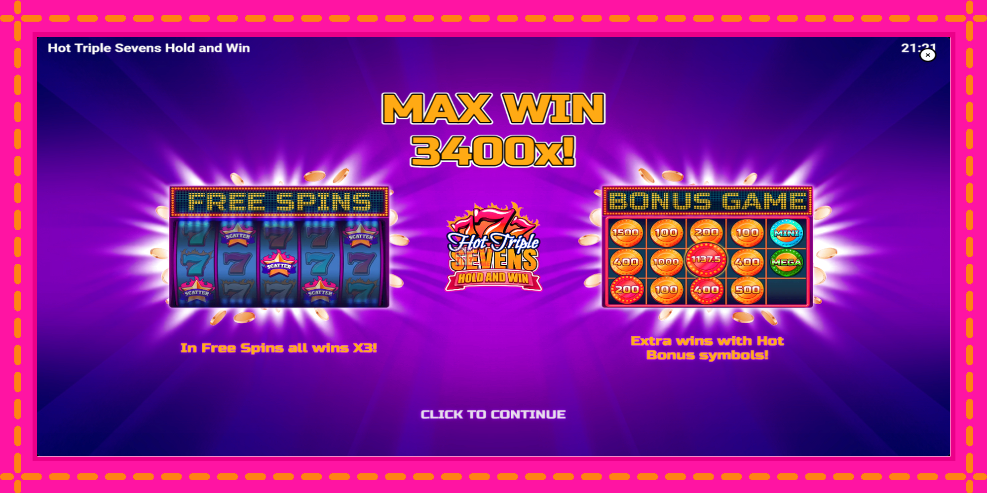 Slot machine Hot Triple Sevens Hold & Win gratuitamente, immagine 1