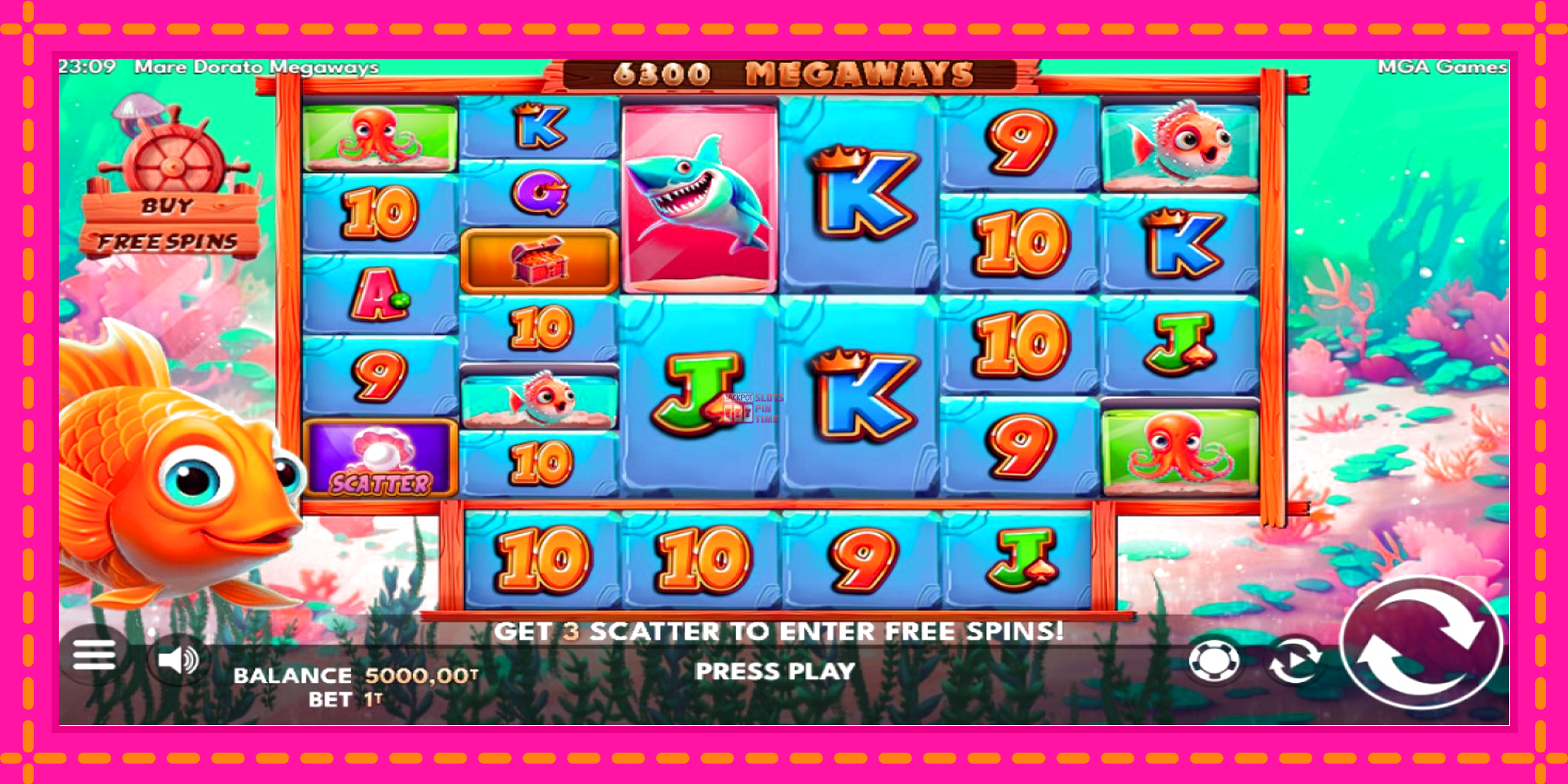 Slot machine Mare Dorato Megaways gratuitamente, immagine 1