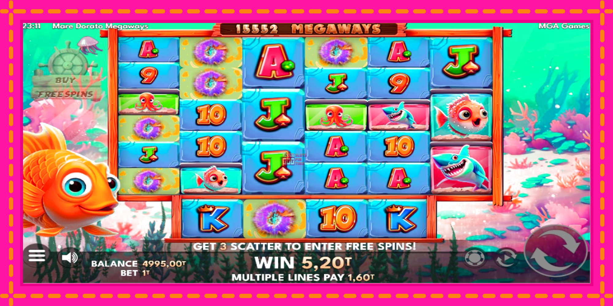 Slot machine Mare Dorato Megaways gratuitamente, immagine 2