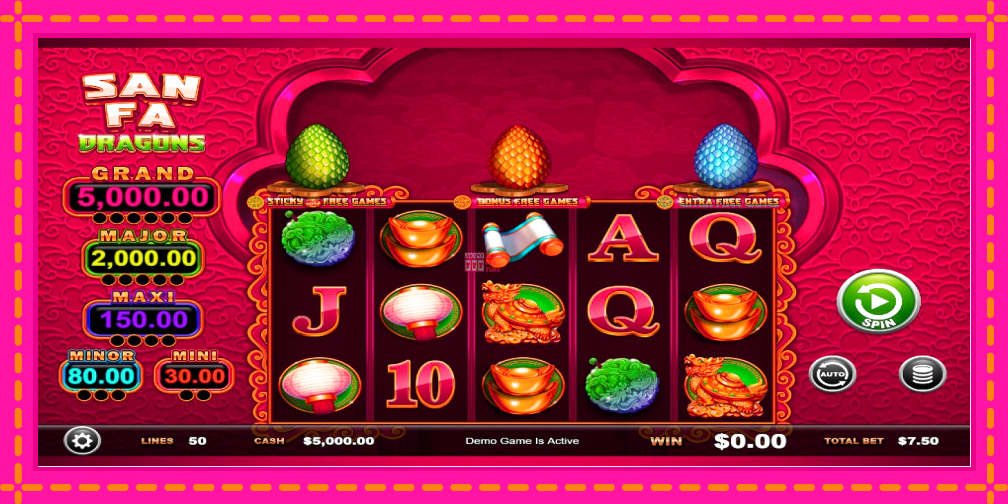 Slot machine San Fa Dragons gratuitamente, immagine 1