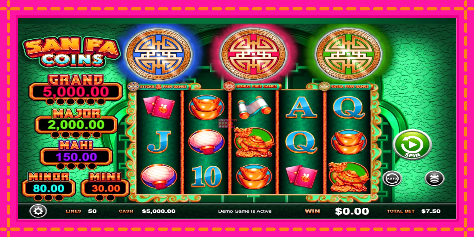 Slot machine San Fa Coins gratuitamente, immagine 1