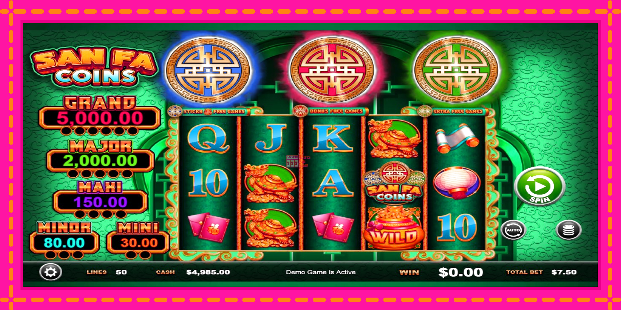 Slot machine San Fa Coins gratuitamente, immagine 2