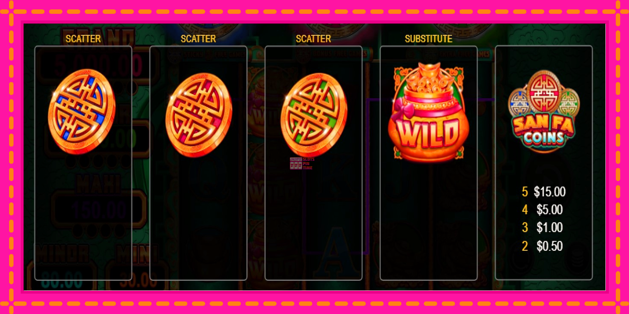 Slot machine San Fa Coins gratuitamente, immagine 4